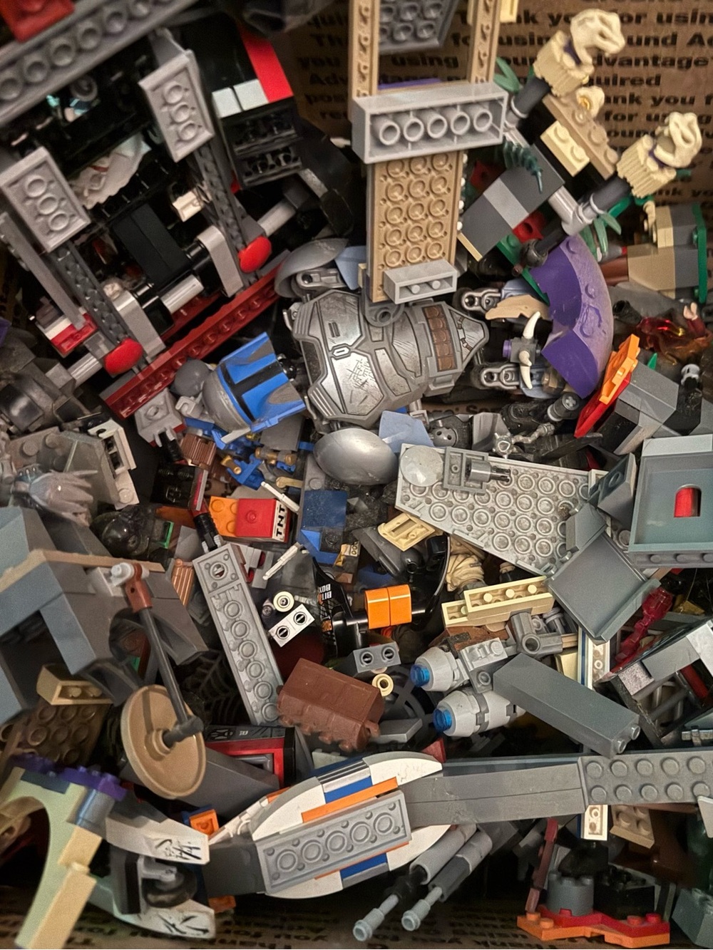 Large box of assorted Lego sets
